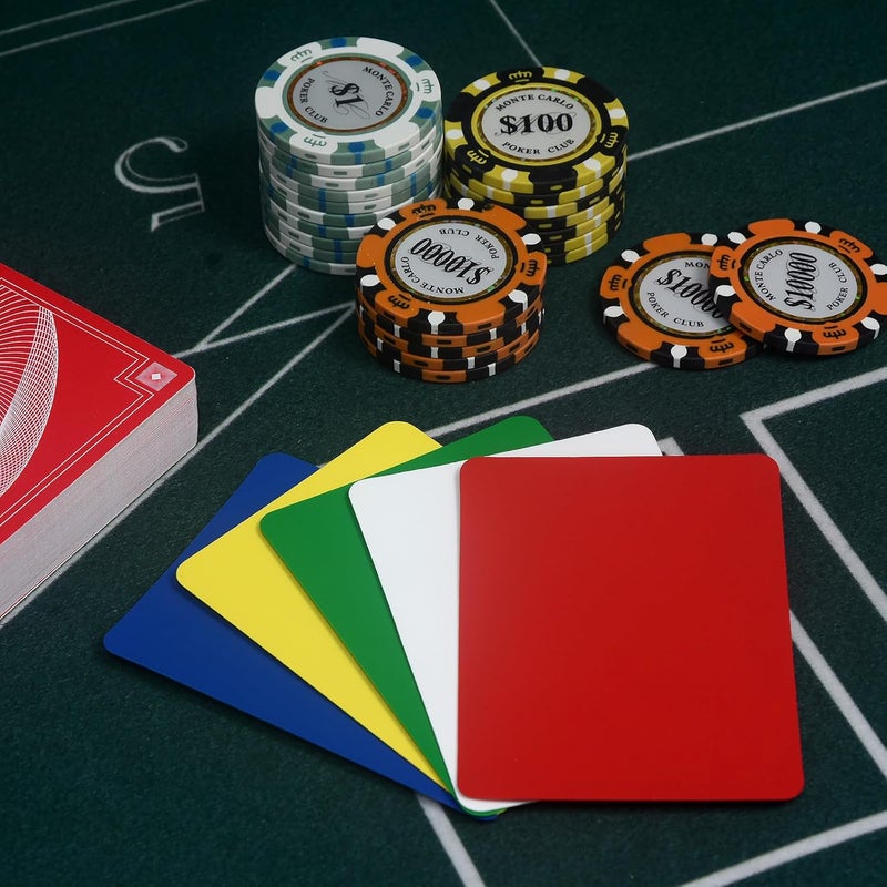 SODFAS 20 Pack Poker Size Cut Cards Plastic Casino Cut Cards 5 Colours for Texas Hold'em, Blackjack,Poker Games - Image 2
